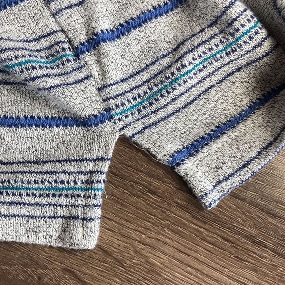 Mens Chereskin Knitted Large Gray & Blue Polo - Picture 7 of 8